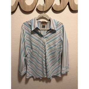 Stretch Notations Collar shirt XL